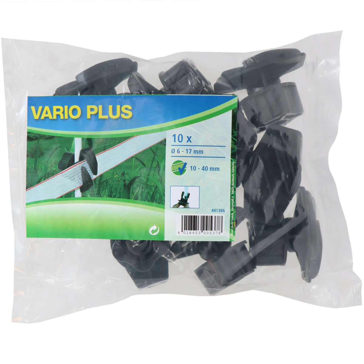 Ako Aislador de Tornillo Vario-Plus 10 piezas Negro