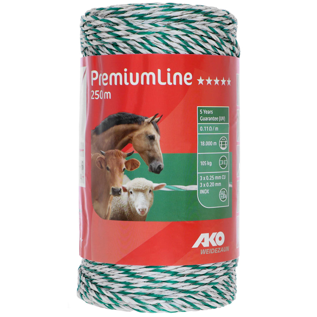 Ako Alambre para Cercas Premiumline Blanco/Verde