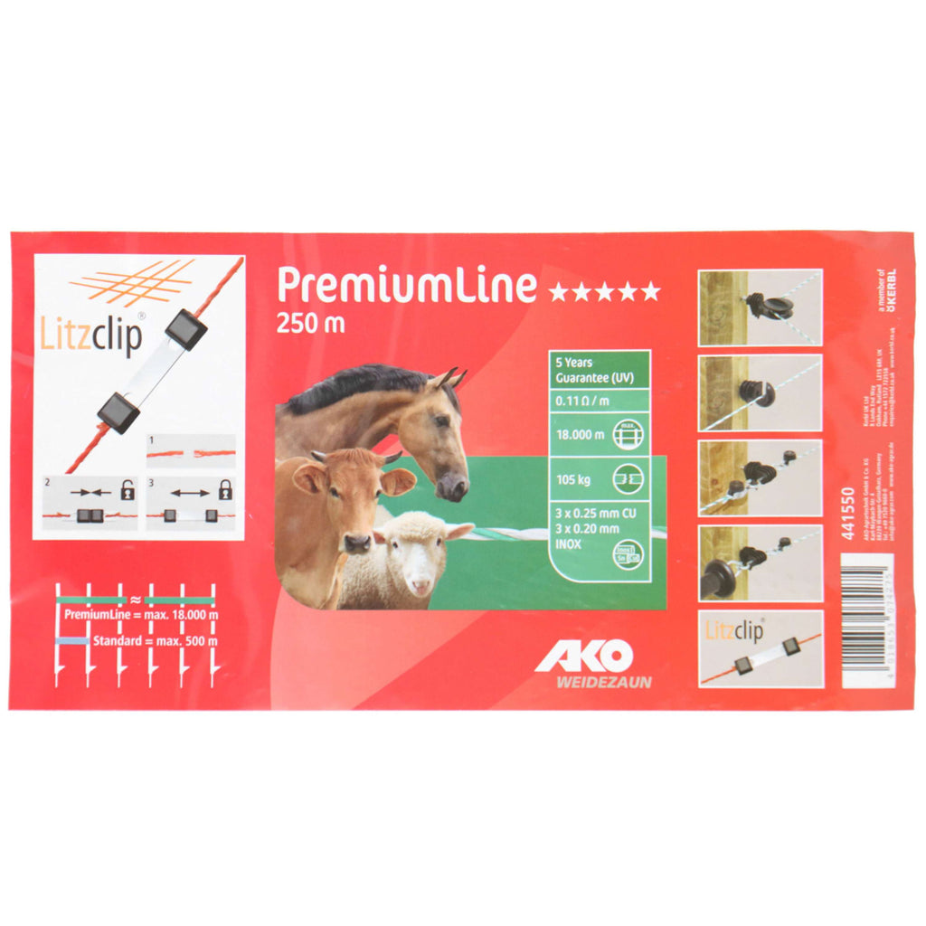 Ako Alambre para Cercas Premiumline Blanco/Verde
