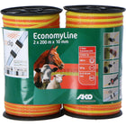Ako Cinta para Vallas Economyline Paquete Doble 10mm Naranja amarillo
