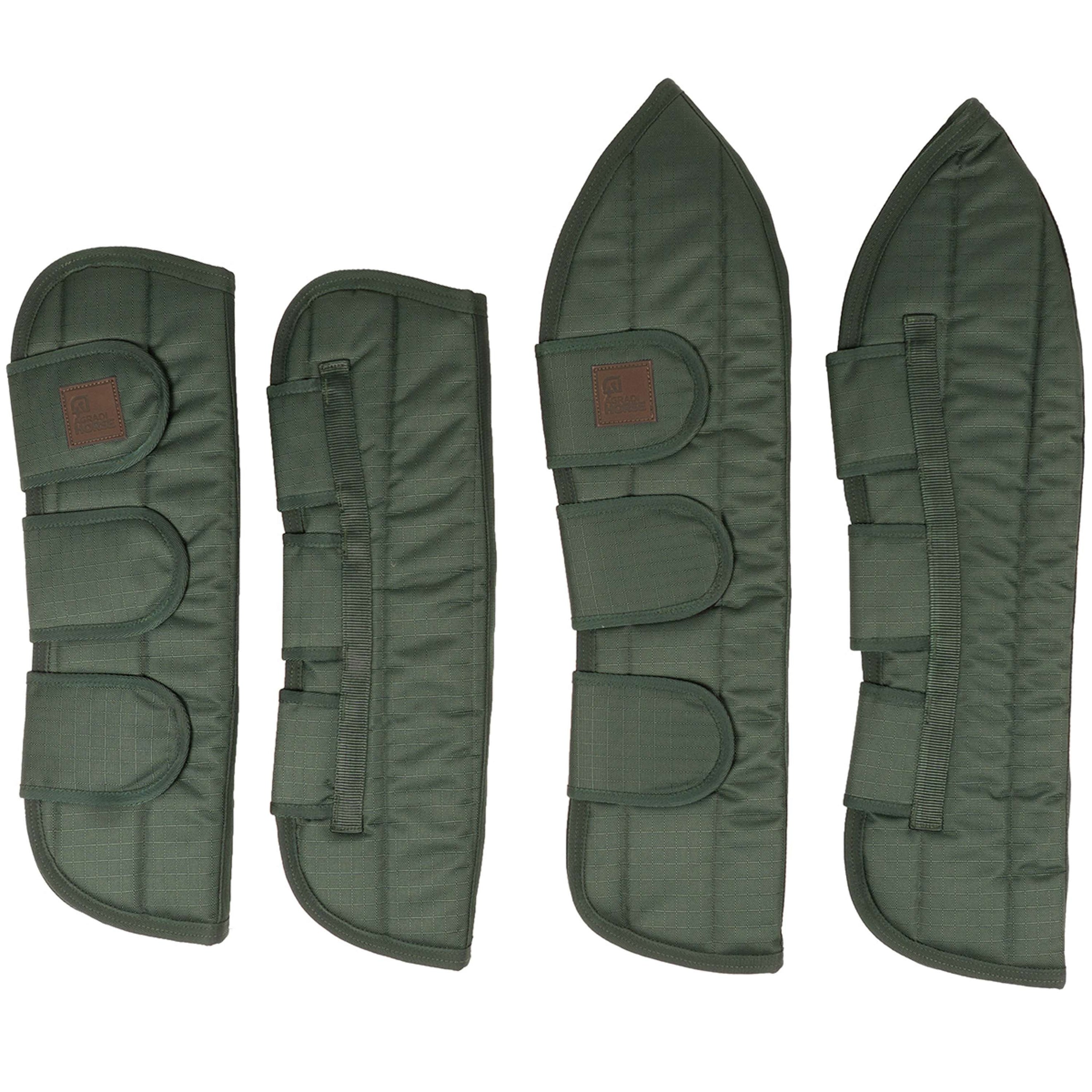 Agradi Horse Protectores de transporte 1200D Verde Agradi Horse Protectores de transporte 1200D Verde