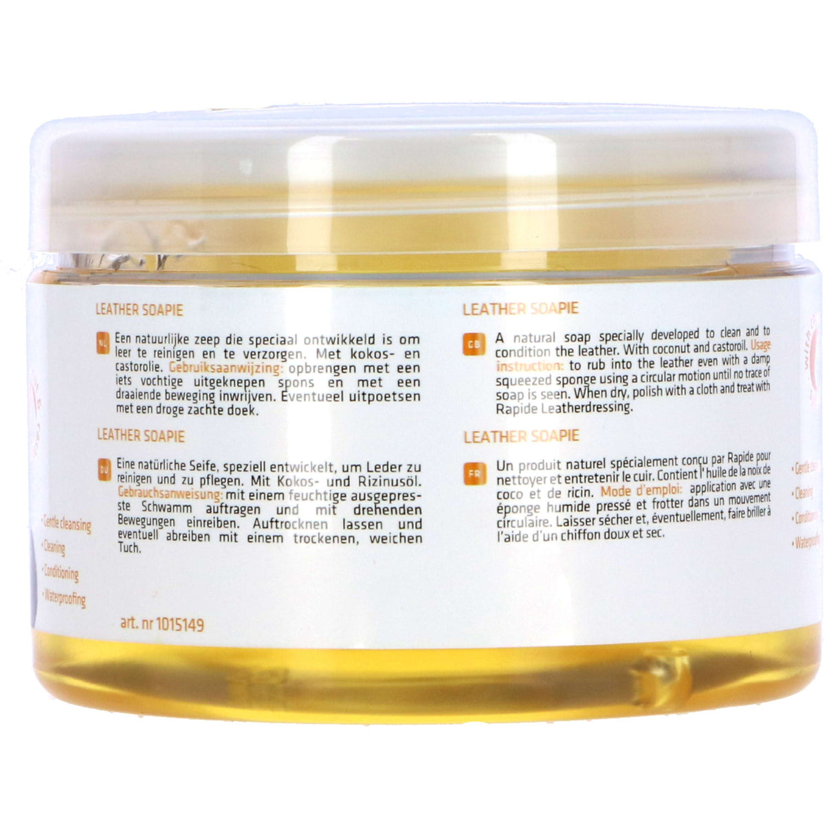 Rapide Jabón para Silla de Montar Leather Soapie con Esponja Blanco