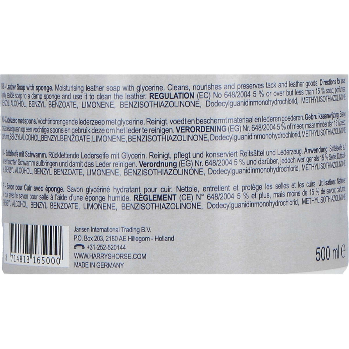 Harry's Horse Jabón para Cuero con Esponja