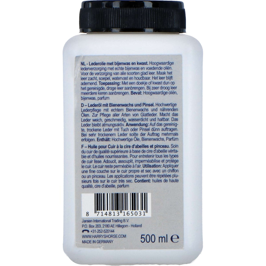 Harry's Horse Aceite para Cuero con cera de abeja y cepillo