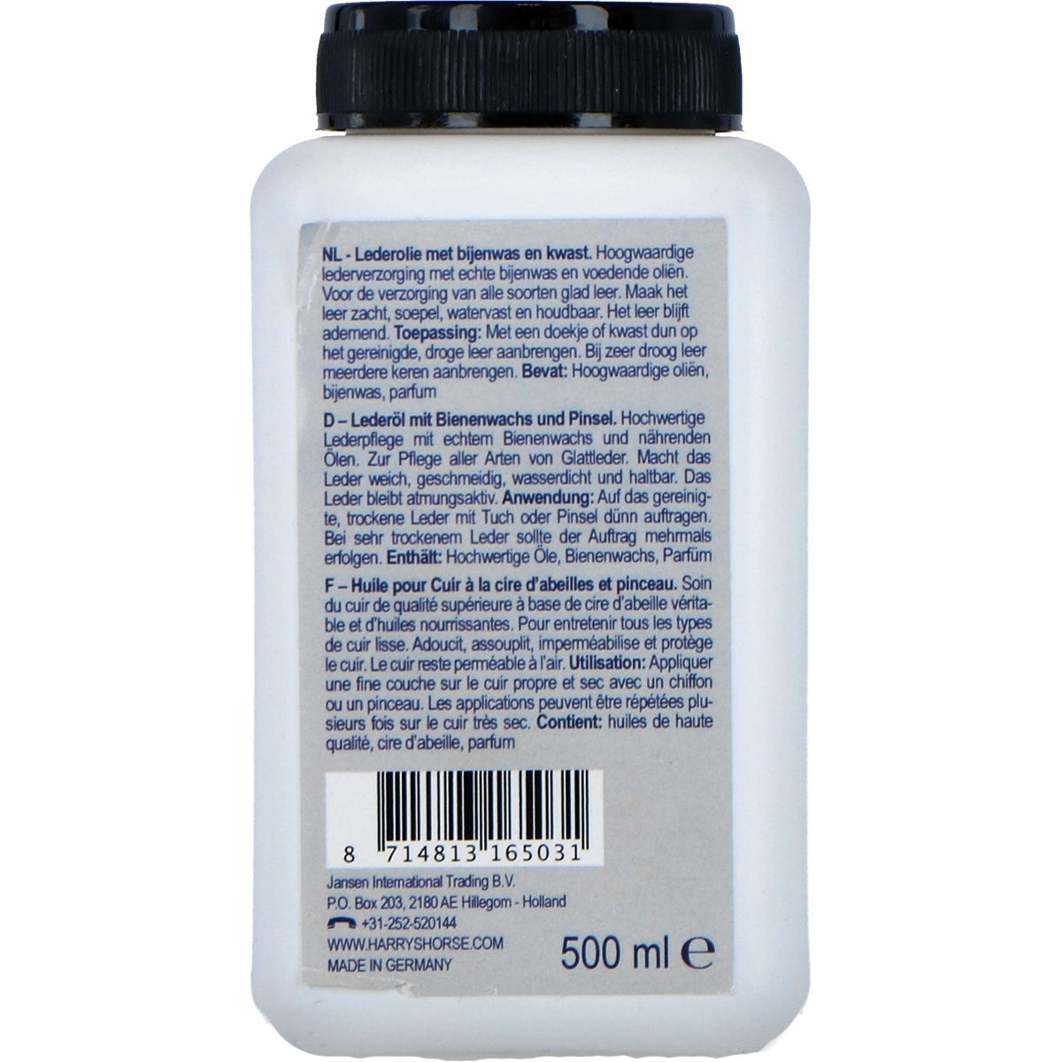 Harry's Horse Aceite para Cuero con cera de abeja y cepillo