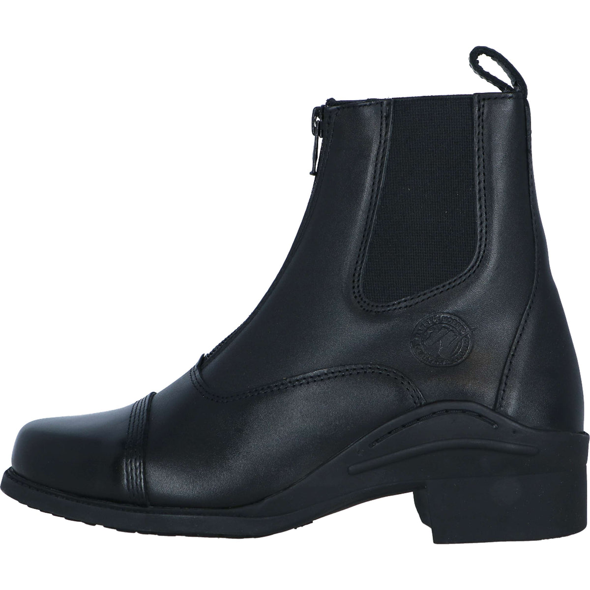 Harry's Horse Botines Zipper Cuero Negro