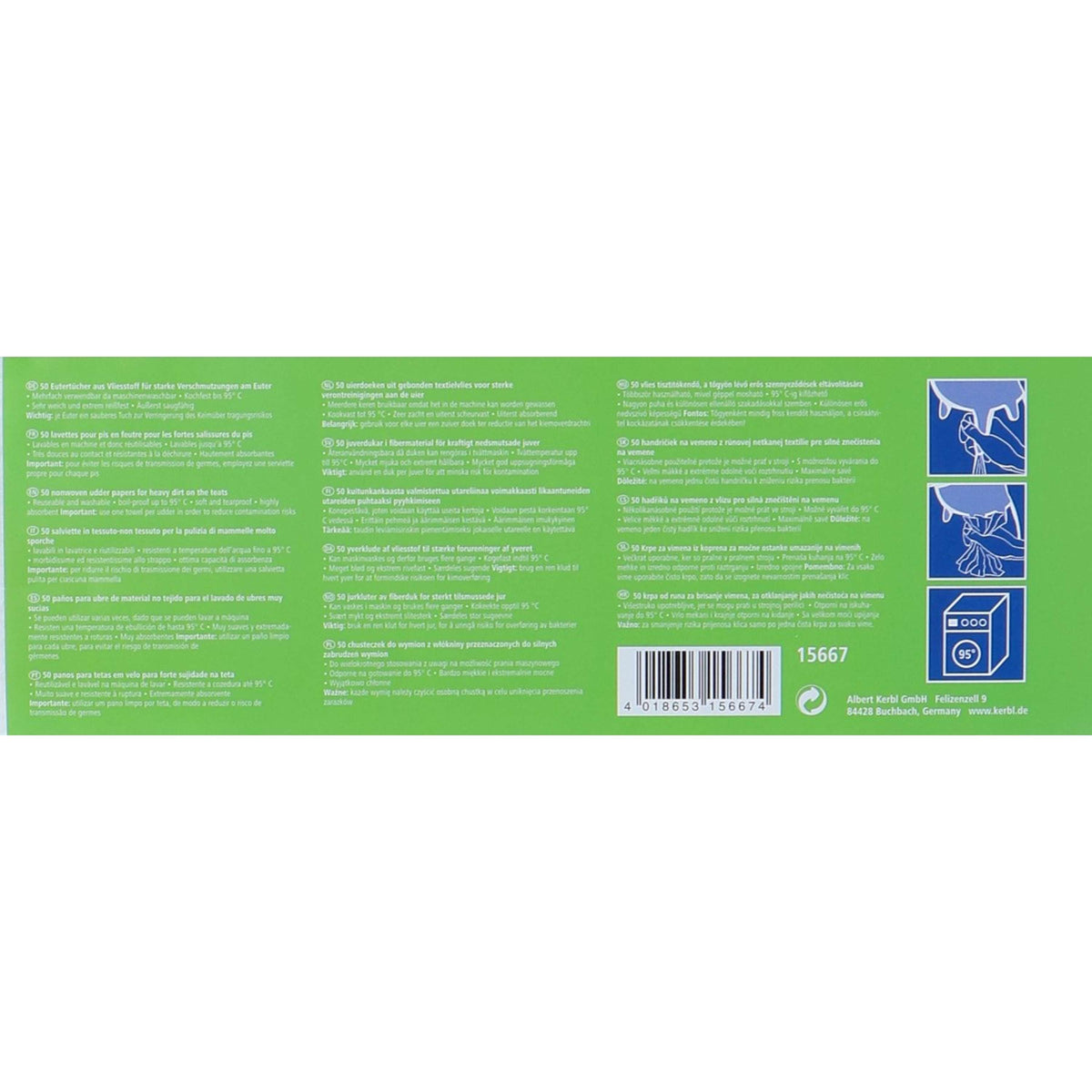 Kerbl Papel para Ubre Super Reutilizable