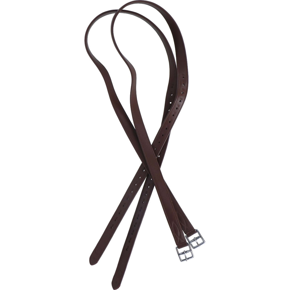 BR Correas de estribo Nylon y Hebillas de Acero Inoxidable Soft Tabaco/Plata