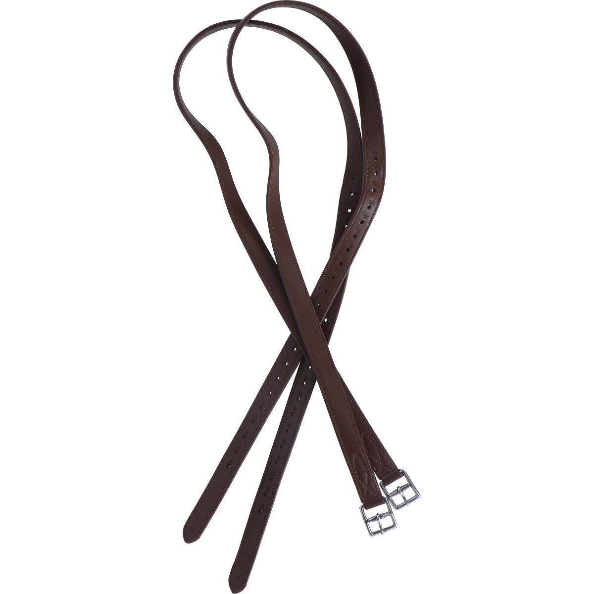 BR Correas de estribo Nylon y Hebillas de Acero Inoxidable Soft Tabaco/Plata