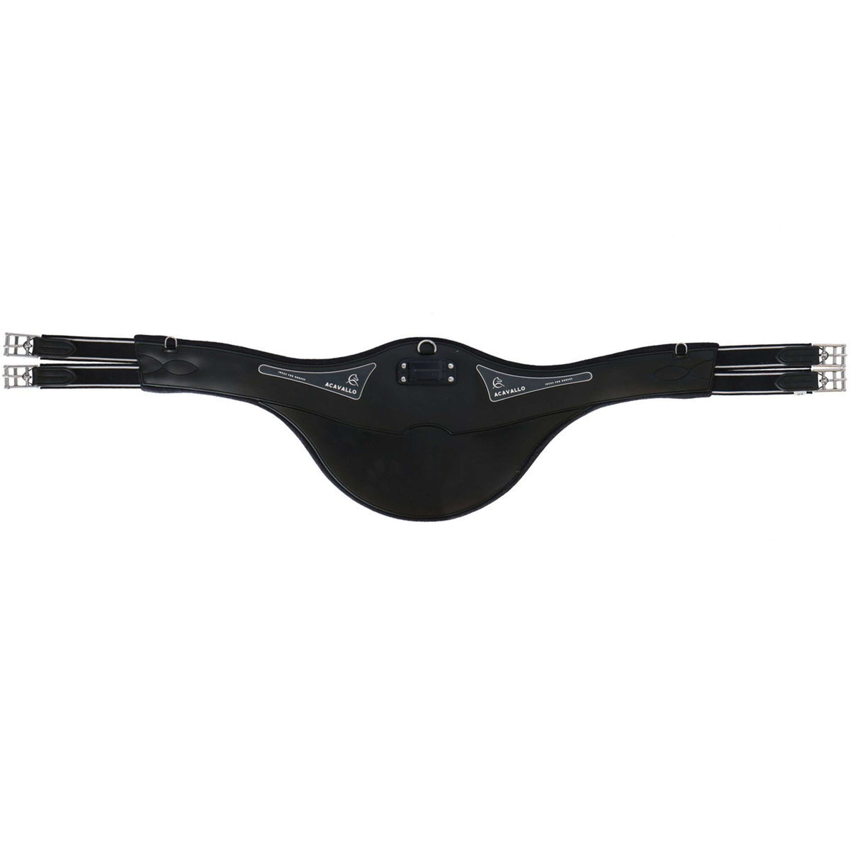 Acavallo Cincha Gel Comfort con Protector Ventral Negro