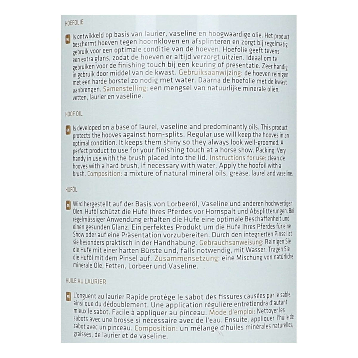 Rapide Aceite para Cascos con Brocha