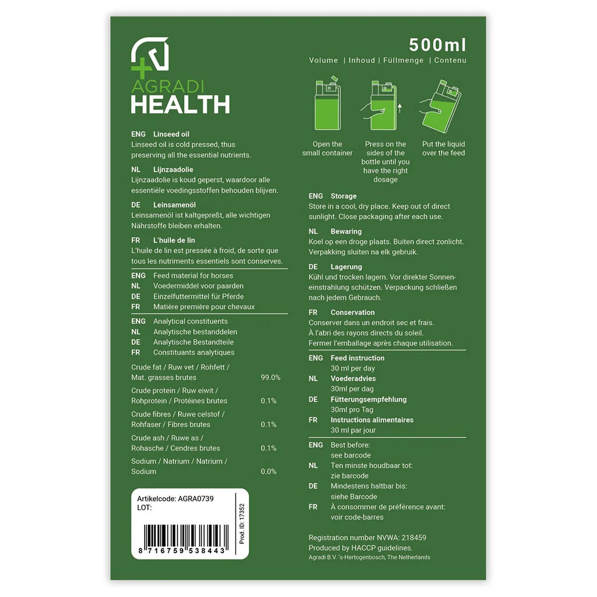 Agradi Health Aceite de Linaza Plus