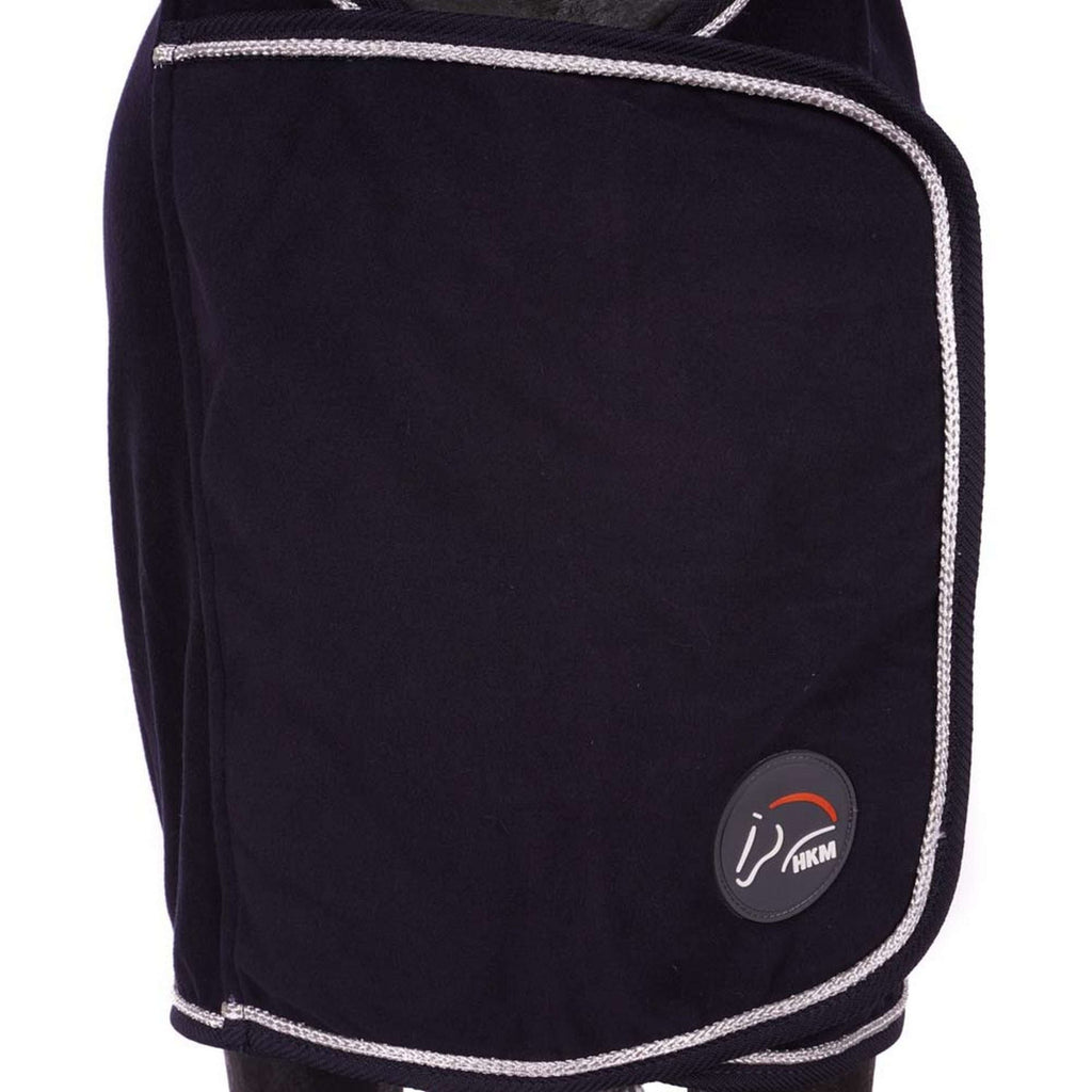 HKM Manta de Forro Polar con Cuello Azul oscuro
