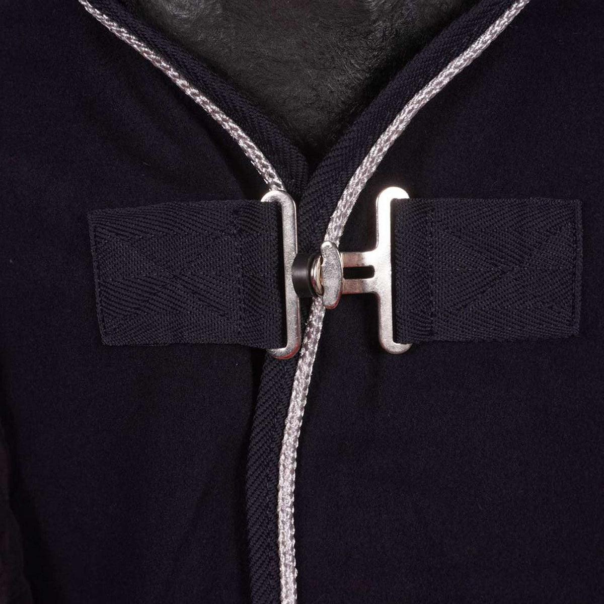 HKM Manta de Forro Polar con Cuello Azul oscuro