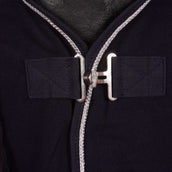 HKM Manta de Forro Polar con Cuello Azul oscuro
