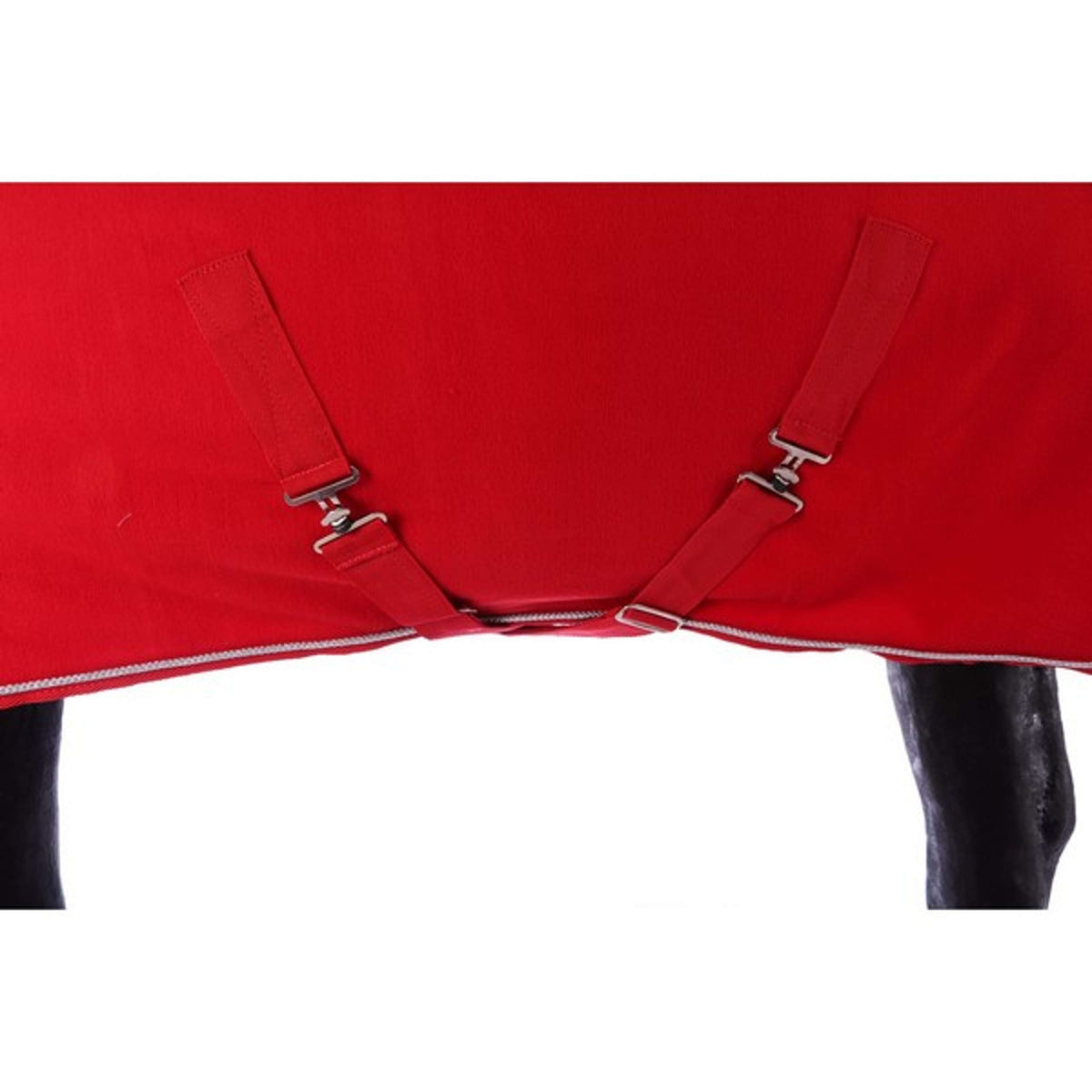 HKM Manta de Forro Polar con Cuello Rojo oscuro