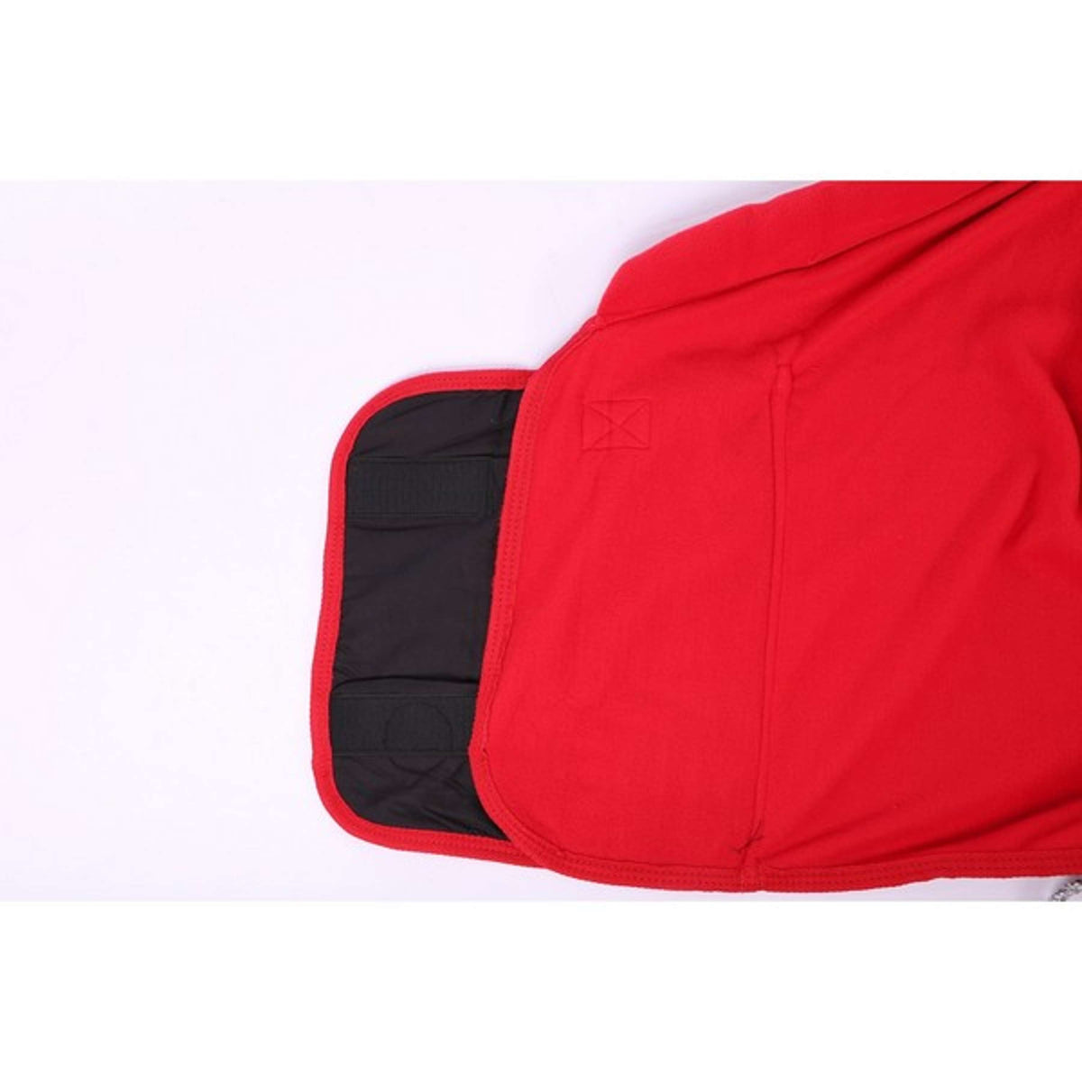 HKM Manta de Forro Polar con Cuello Rojo oscuro