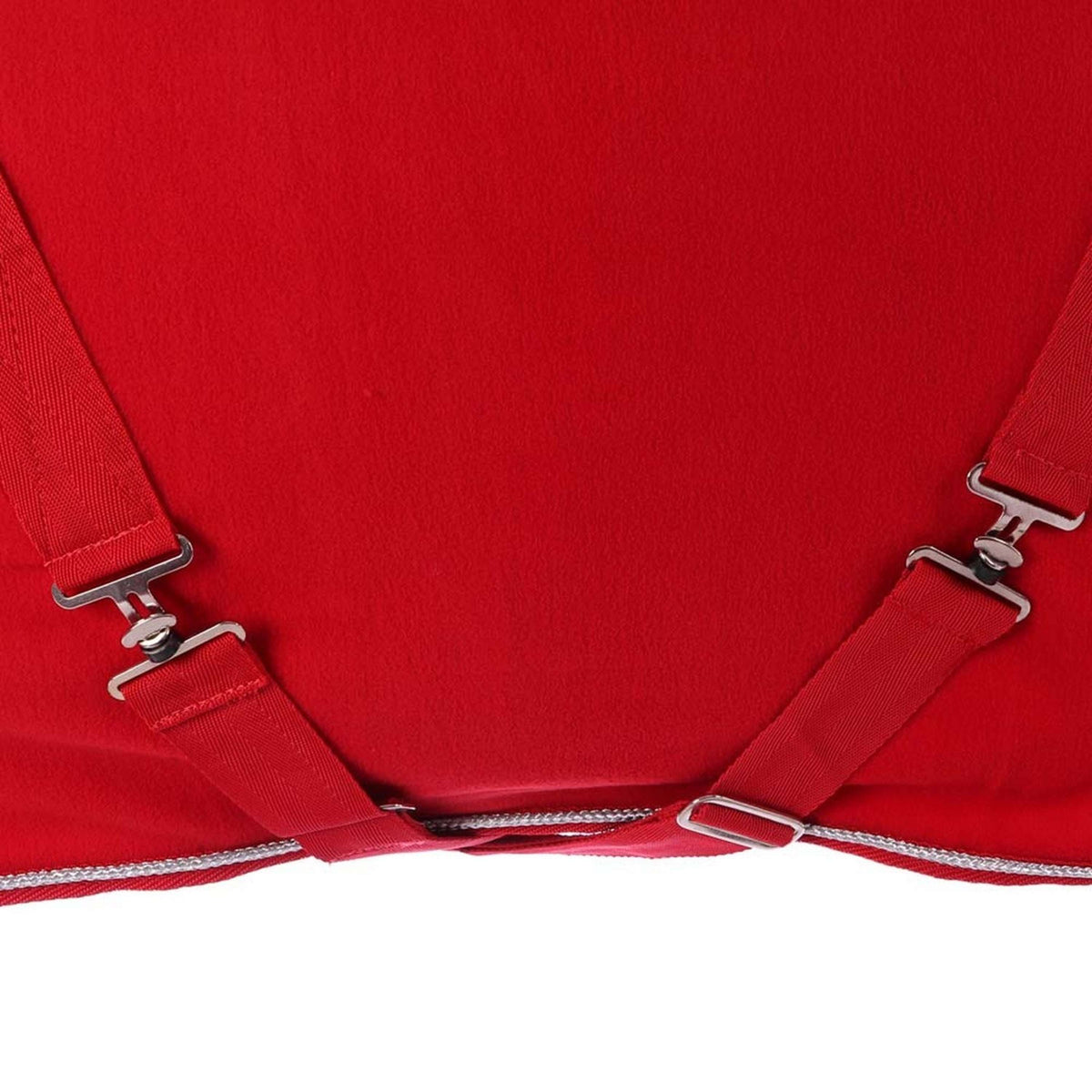 HKM Manta de Forro Polar con Cuello Rojo