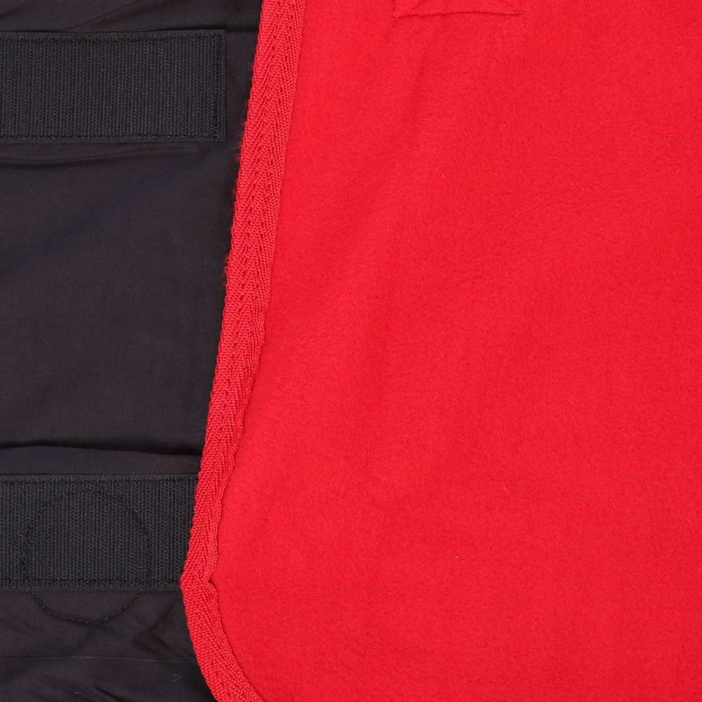 HKM Manta de Forro Polar con Cuello Rojo
