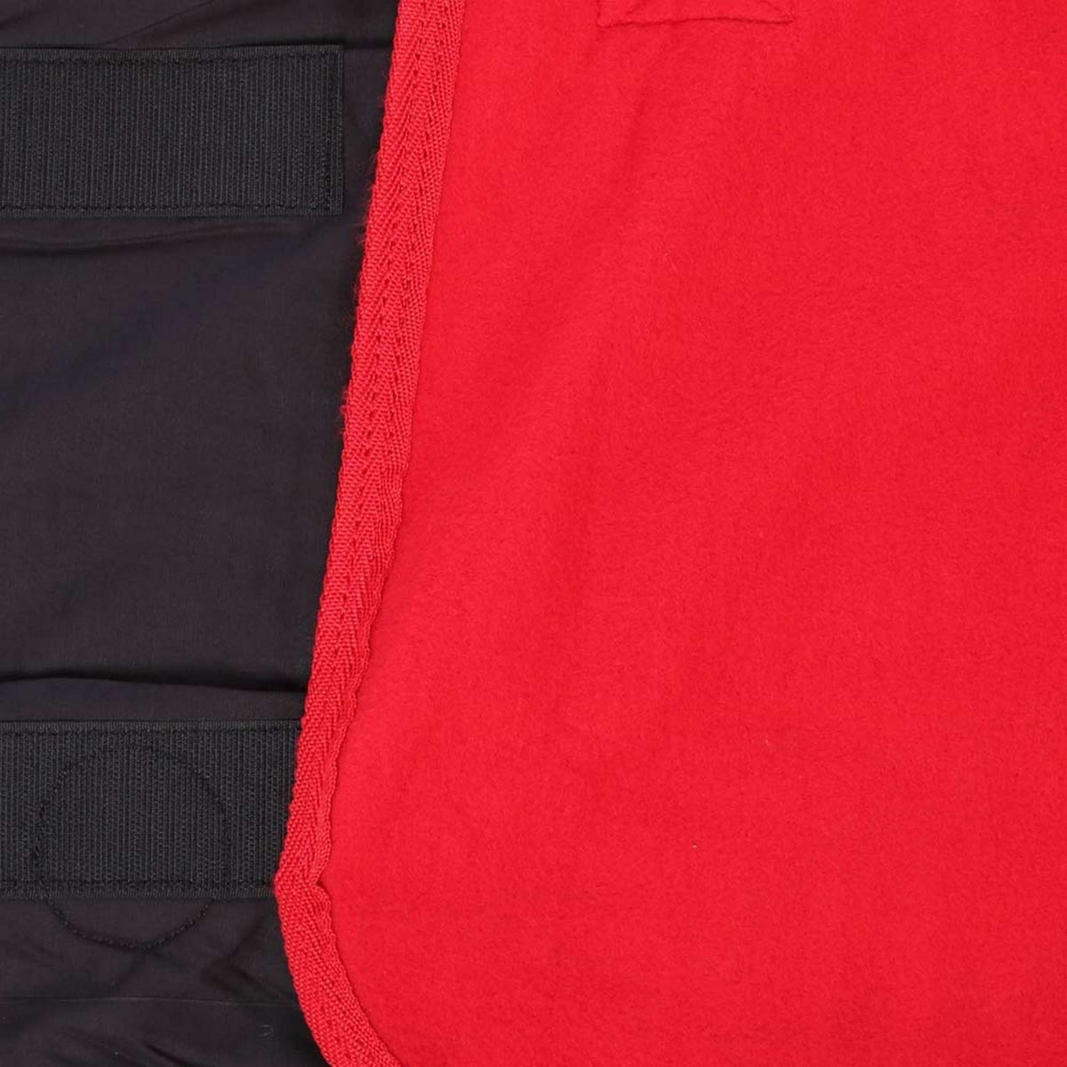 HKM Manta de Forro Polar con Cuello Rojo