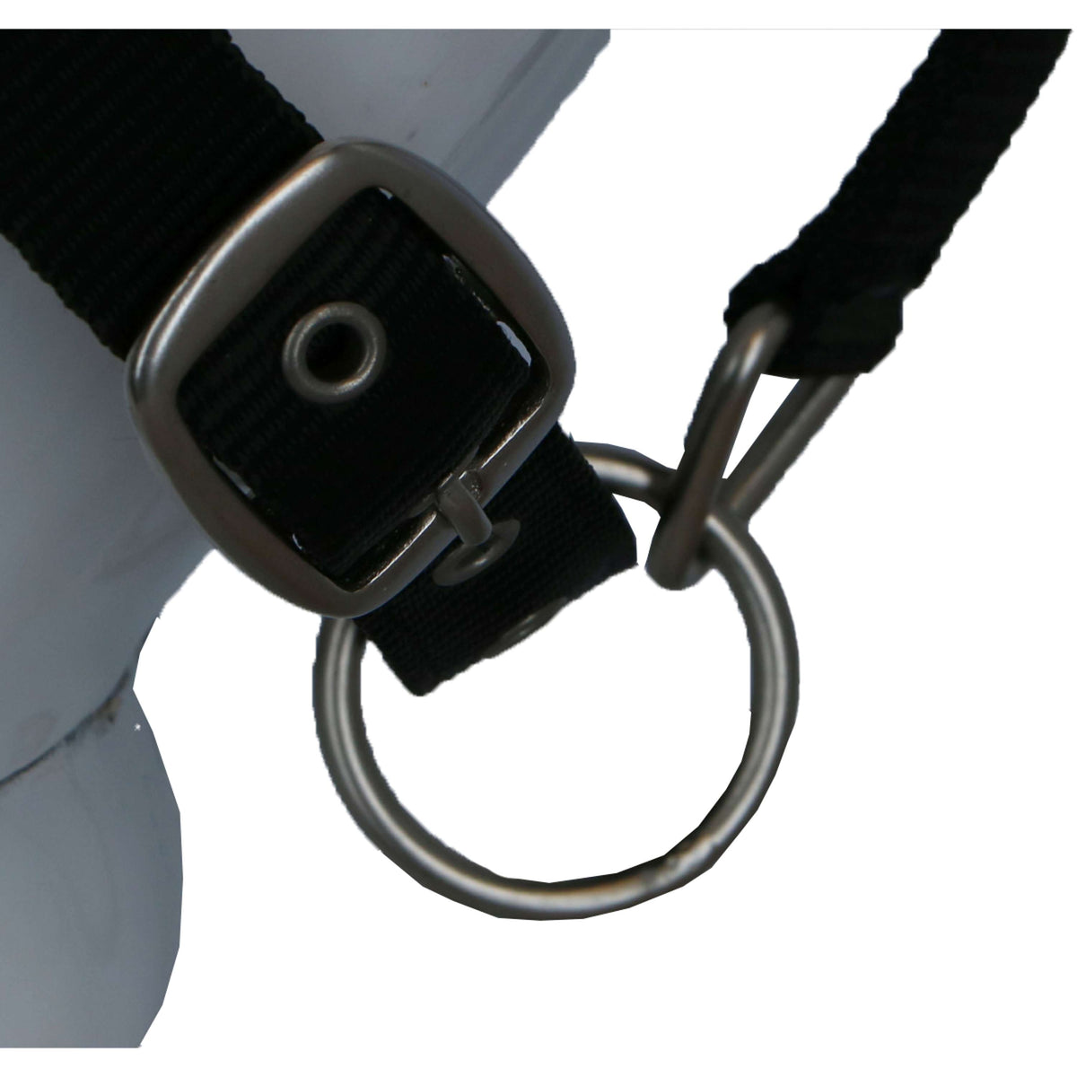 HKM Cabezada + Cuerda Crystal For Spanish: Forro Suave Negro Gris