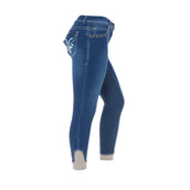 HKM Pantalón de Equitación Pasadena Summer Denim Asiento de Silicona Jeans azul