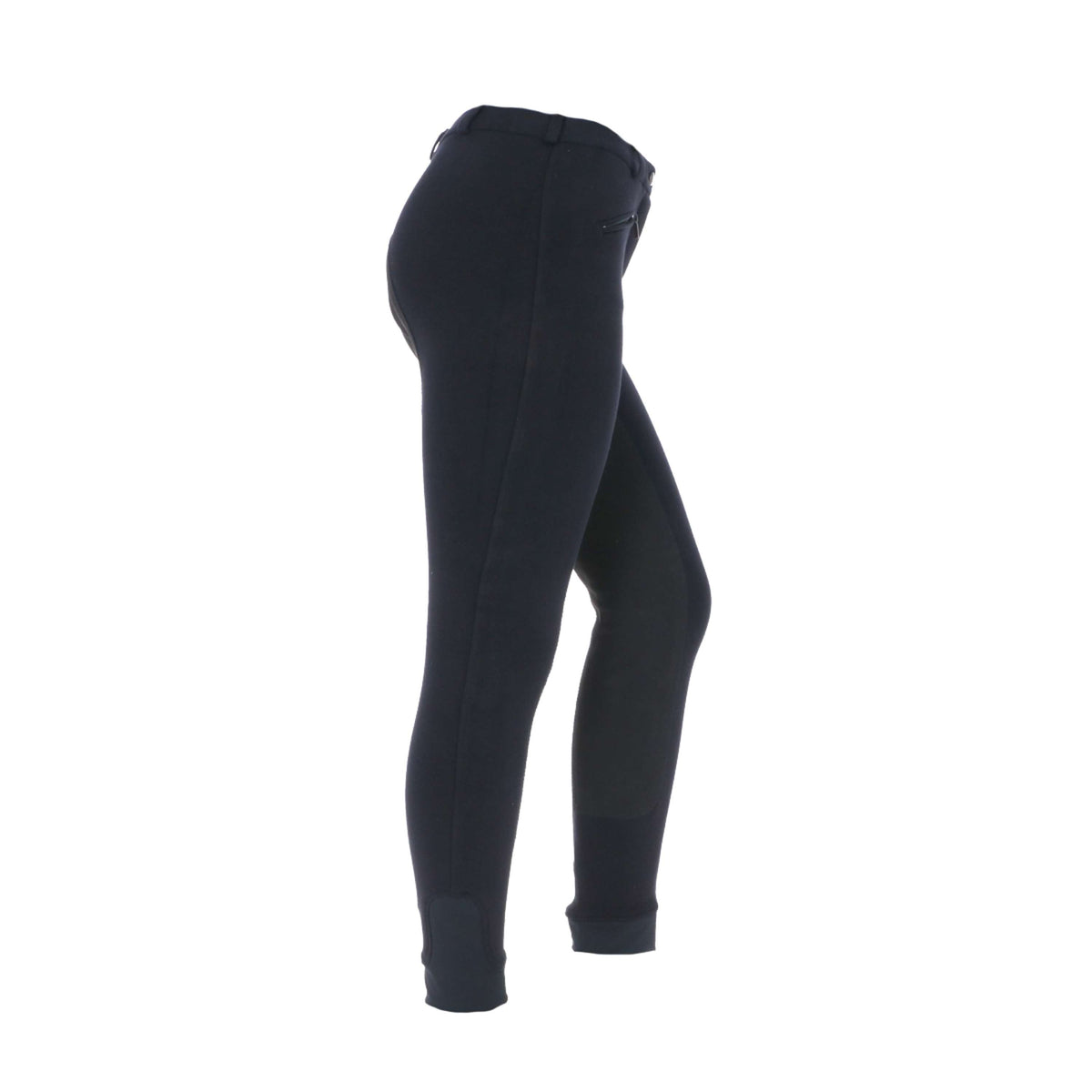 HKM Pantalón de Equitación Penny Easy 3/4 Asiento Negro/Negro