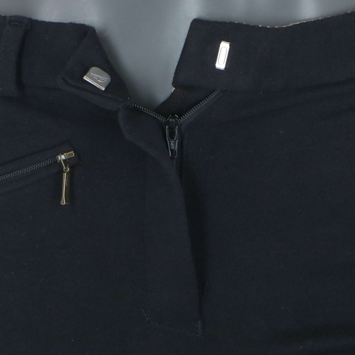 HKM Pantalón de Equitación Penny Easy 3/4 Asiento Negro/Negro