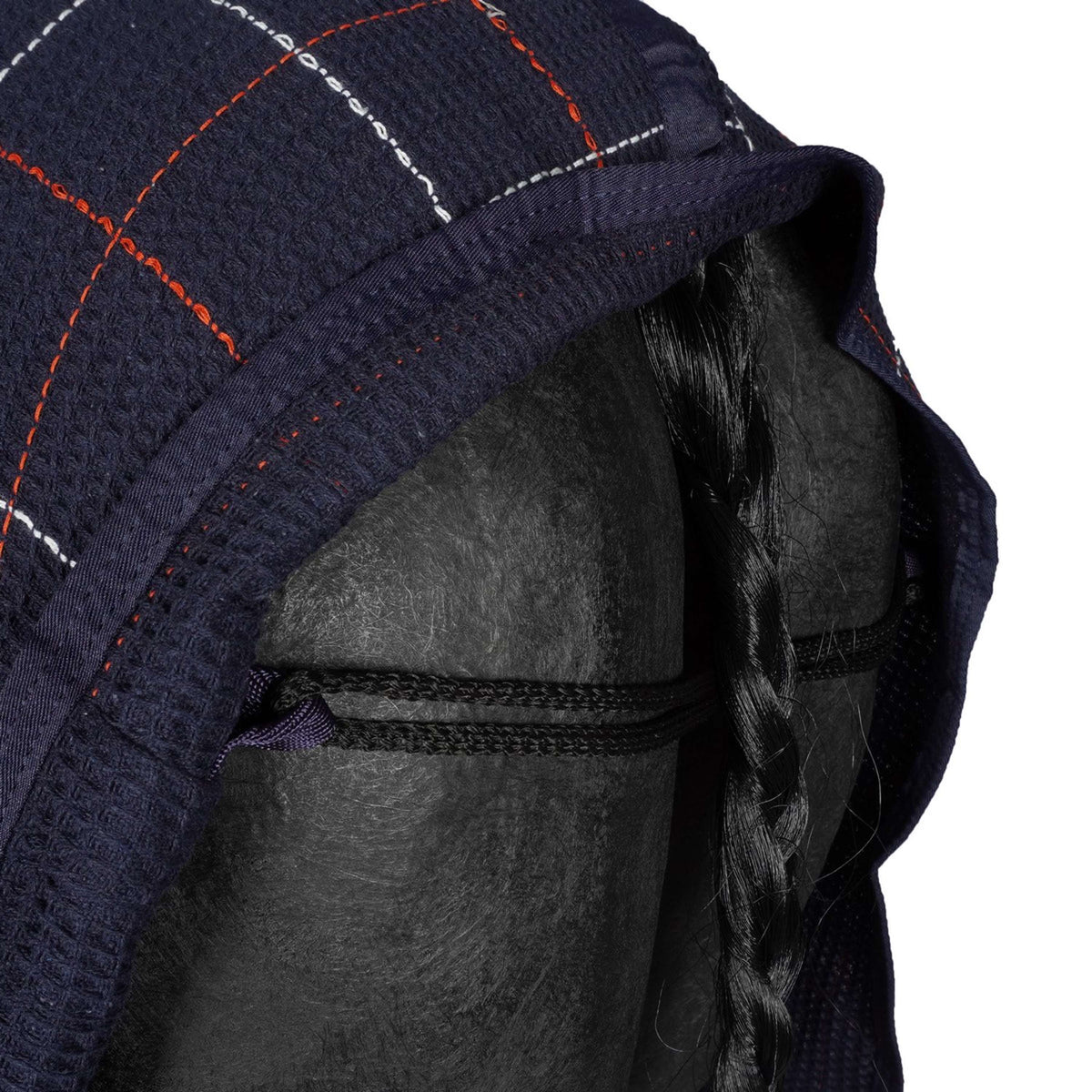 HKM Manta de Establo Apariencia de gofre Azul oscuro