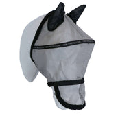 HKM Máscara para Moscas con Protección Nasal Desmontable Plata/Negro