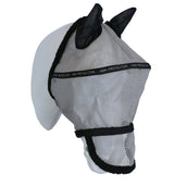 HKM Máscara para Moscas con Protección Nasal Desmontable Plata/Negro