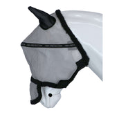 HKM Máscara para Moscas con Protección Nasal Desmontable Plata/Negro