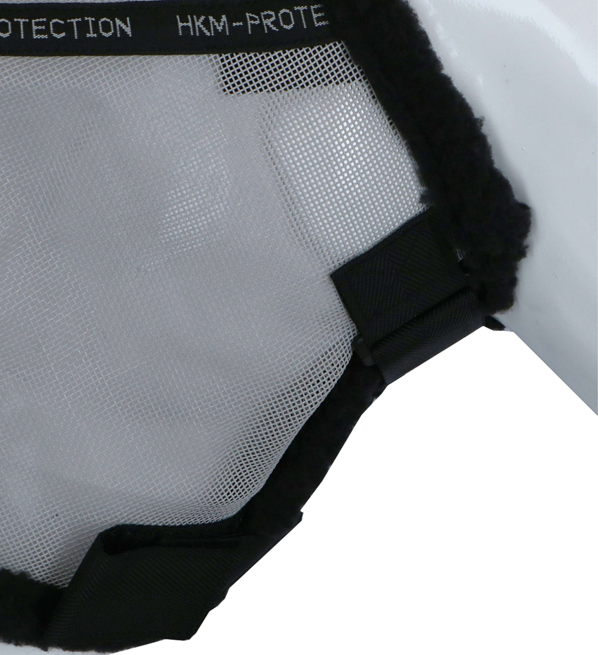 HKM Máscara para Moscas con Protección Nasal Desmontable Plata/Negro