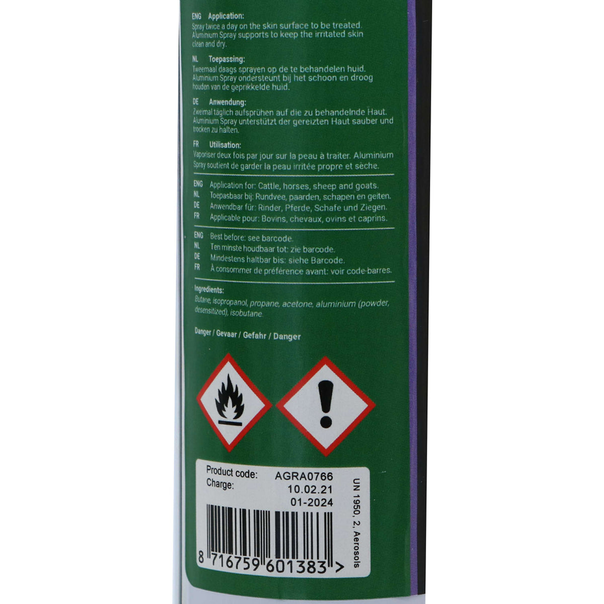 Agradi Horse Aluminiumspray Para Todos los Animales