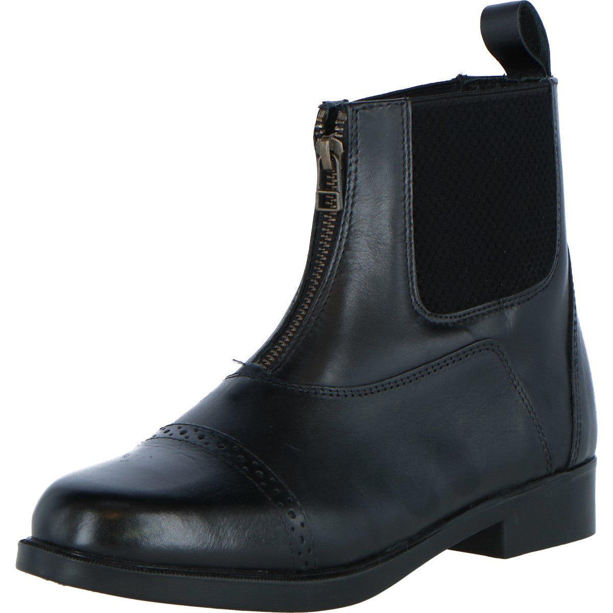 Harry's Horse Botines Hickstead Cremallera de cuero Negro