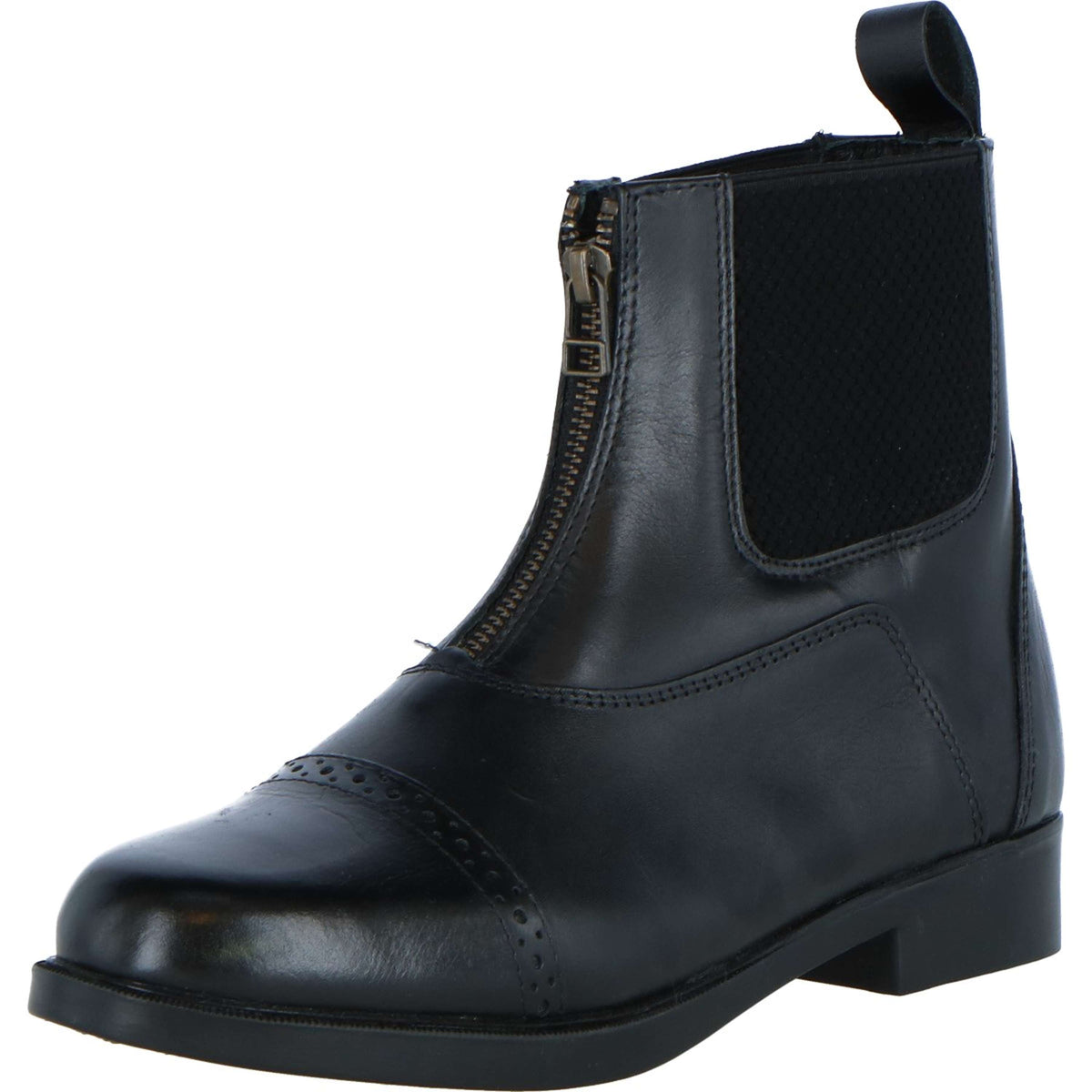 Harry's Horse Botines Hickstead Cremallera de cuero Negro