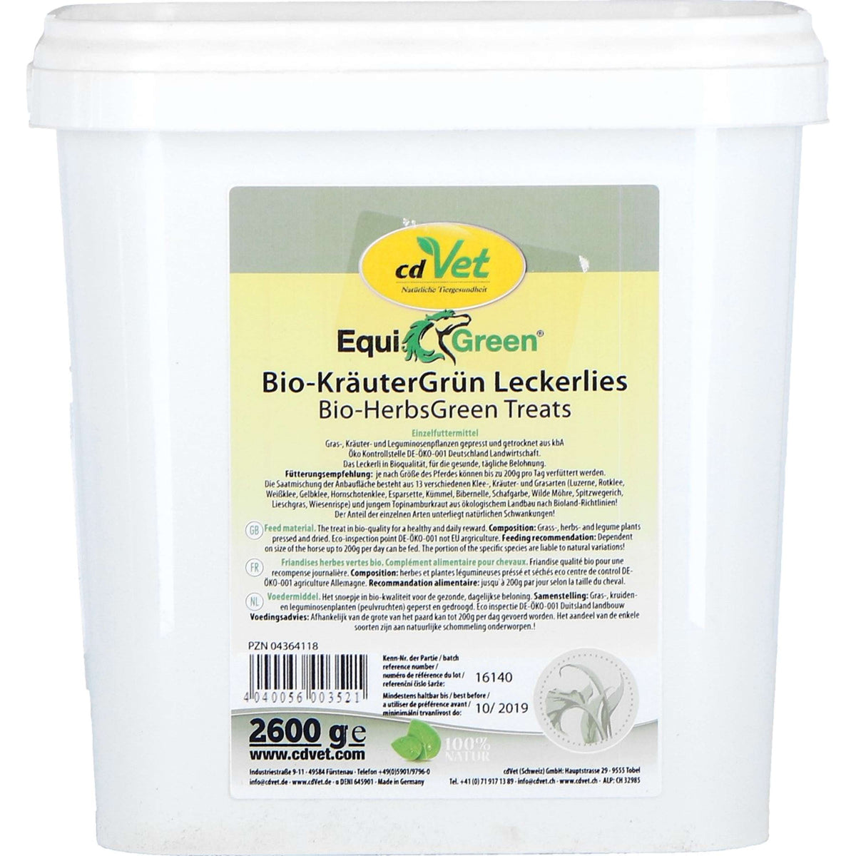cdVet EquiGreen Bio-Golosinas de Hierbas Verdes