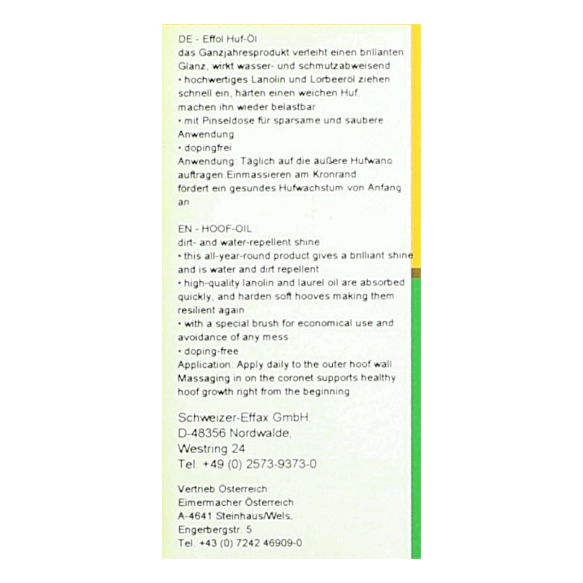 Effol Aceite para Cascos