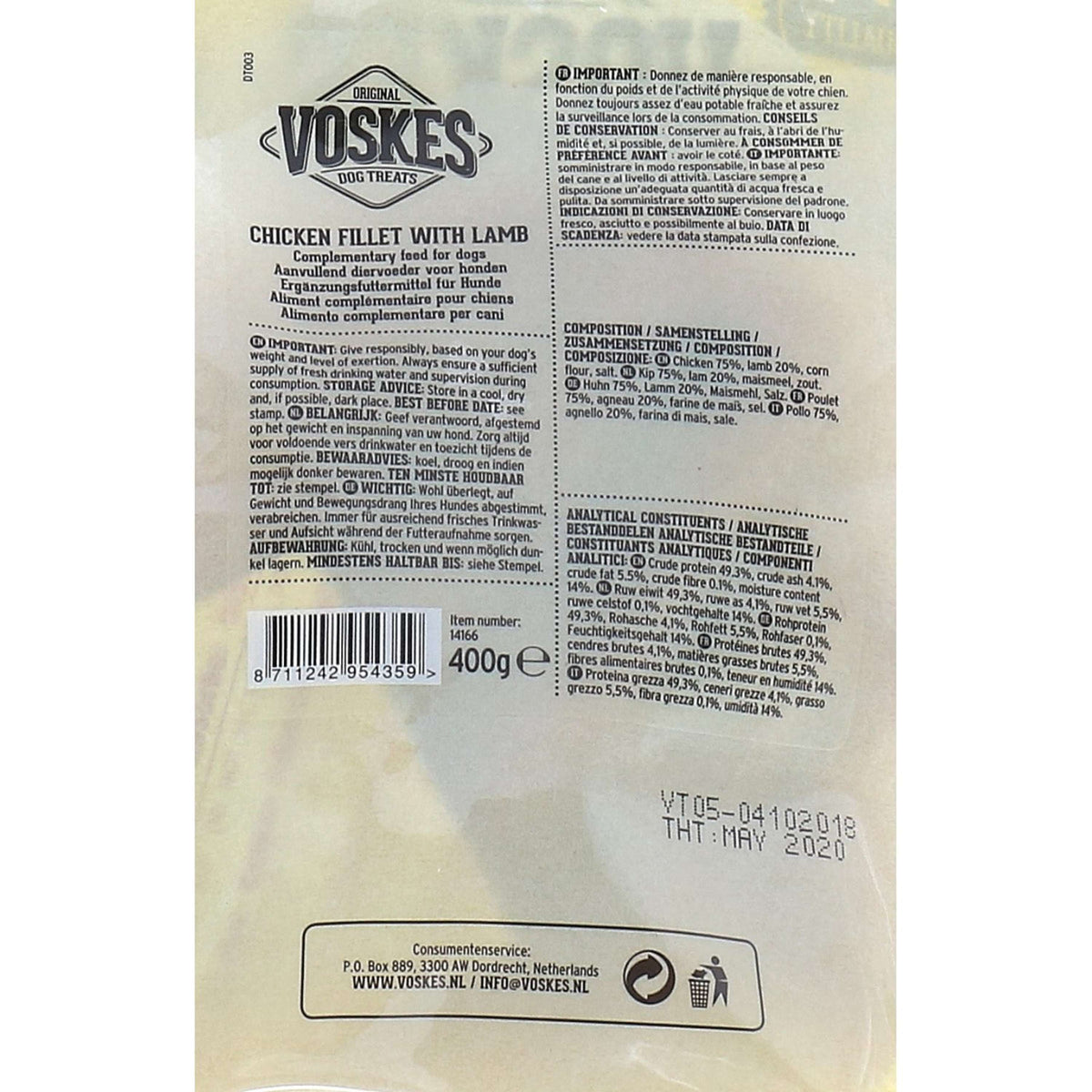 Voskes Pechugas de Pollo Cordero