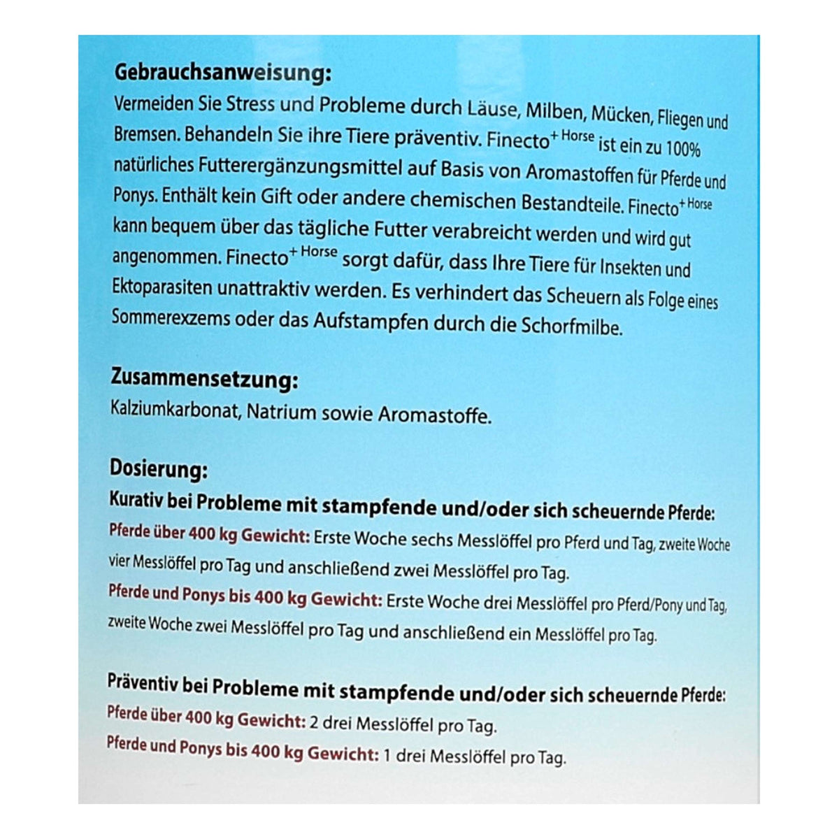 Finecto Producto contra plagas Horse