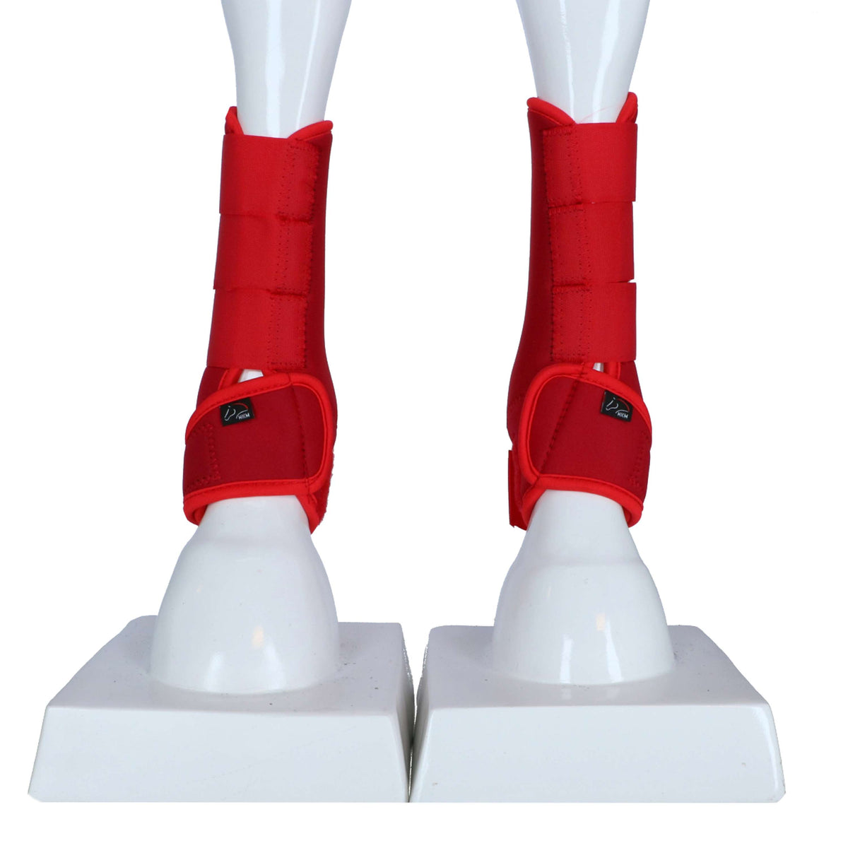 HKM Protectores de piernas Colour Neopreno Suave Rojo