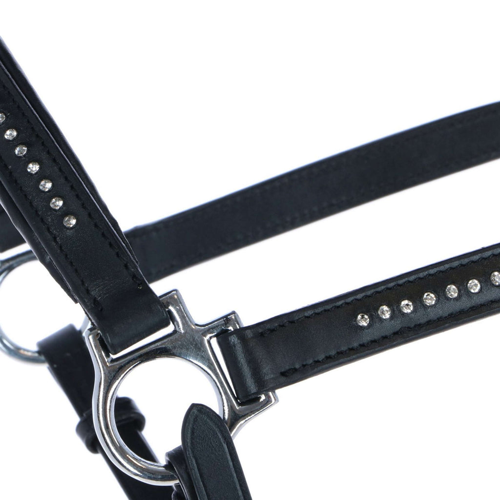 Harry's Horse Cabestro Finesse Crystal Cuero Negro