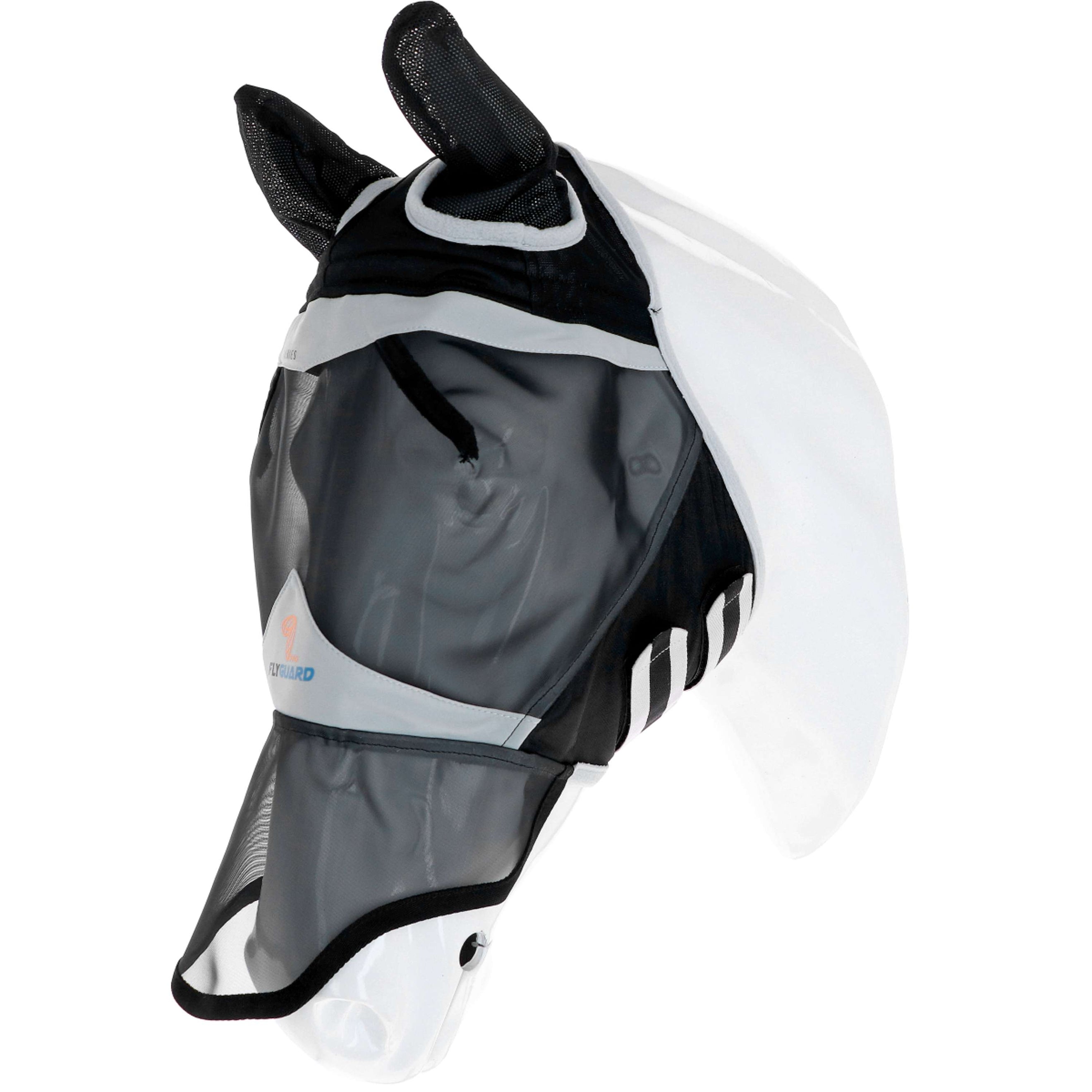 Shires Máscara para Moscas Malla Fina con Orejas y Extensión de Nariz Negro Shires Máscara para Moscas Malla Fina con Orejas y Extensión de Nariz Negro