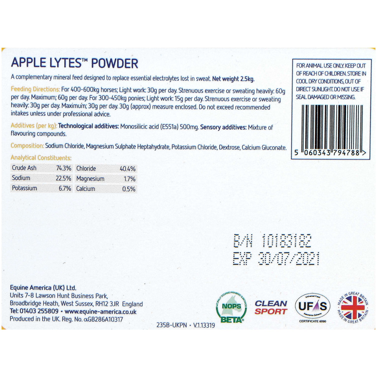 Equine America Apple Lytes Electrolitos