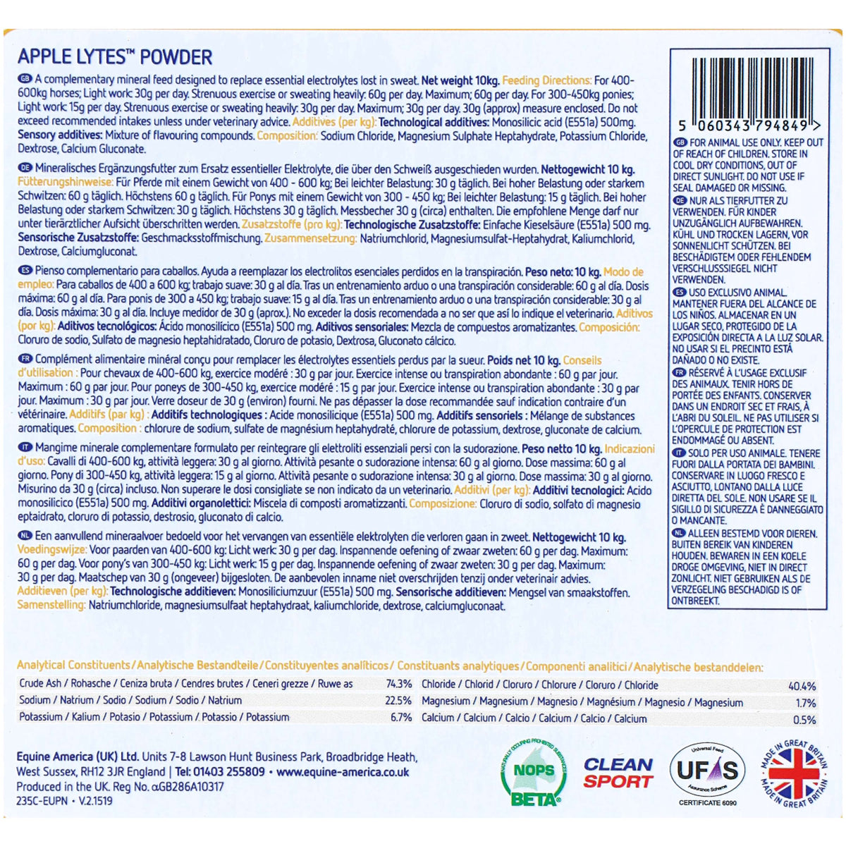 Equine America Apple Lytes Electrolitos