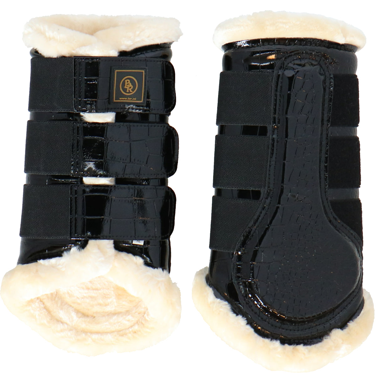BR Protectores de piernas Majestic Lacquer Negro