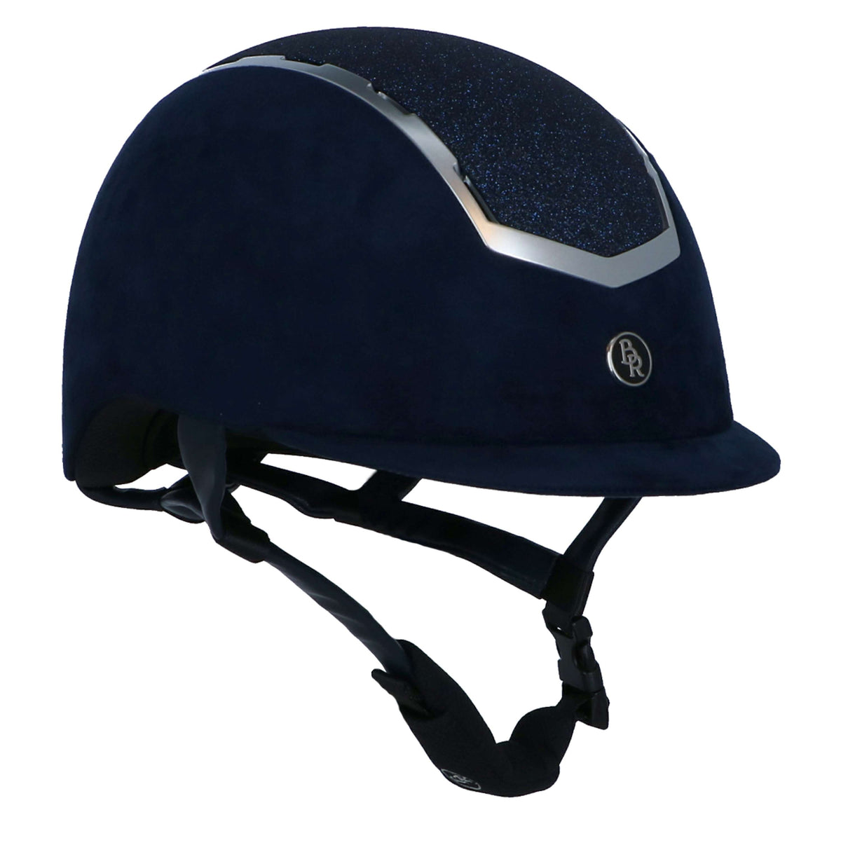 BR Casco de Equitación Sigma Microfibra con Glitter Top VG1 Navy