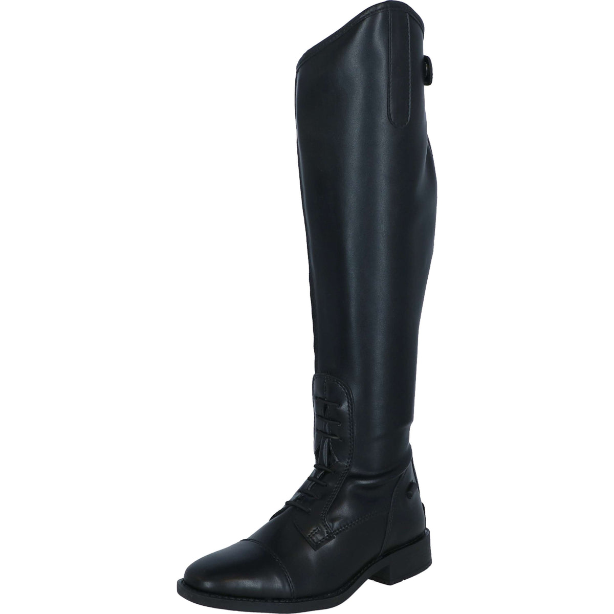 Premiere Botas de Equitación Chico Cremallera Trasera de Cuero Sintético Negro