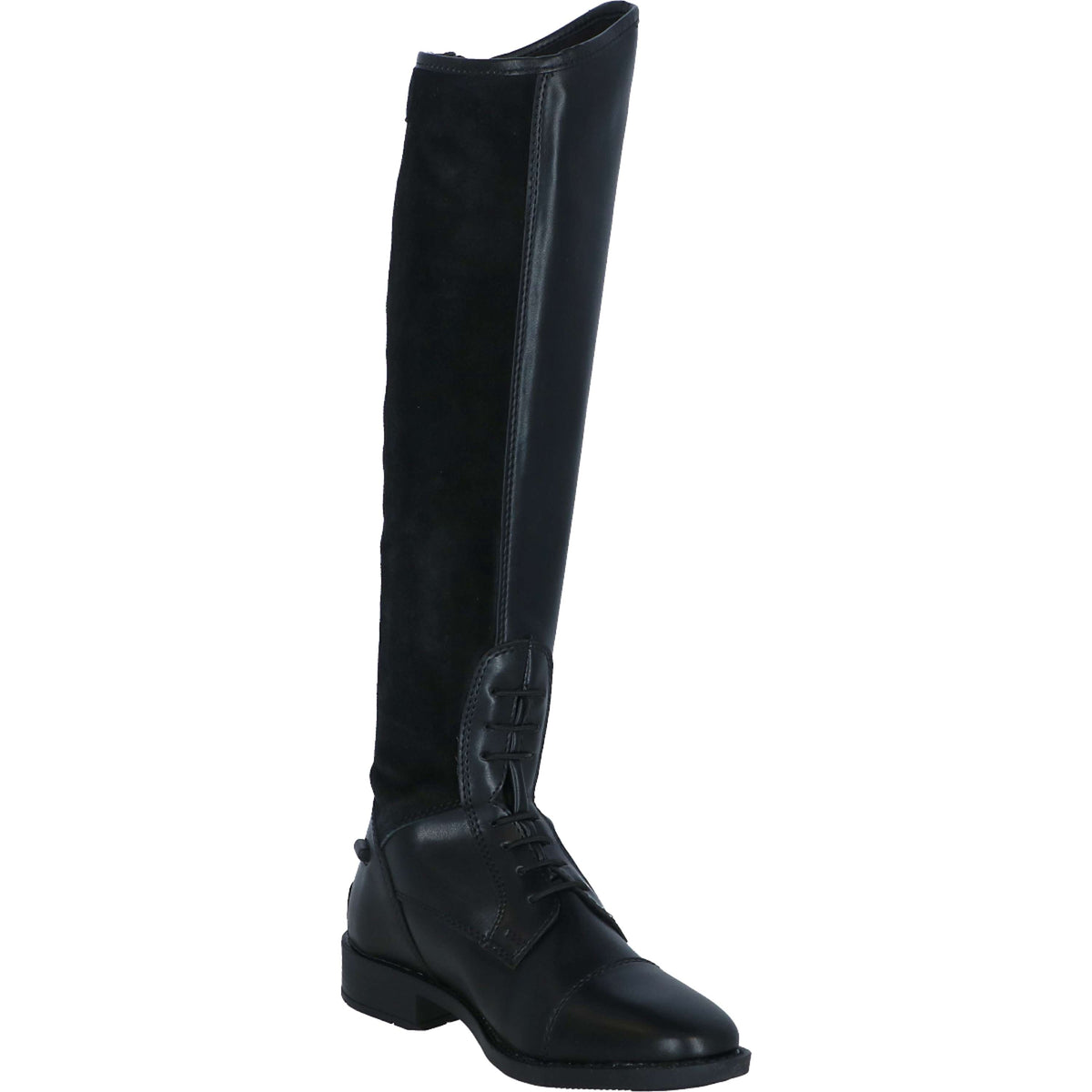 Premiere Botas de Equitación Chico Cremallera Trasera de Cuero Sintético Negro