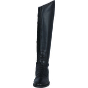 Premiere Botas de Equitación Chico Cremallera Trasera de Cuero Sintético Negro